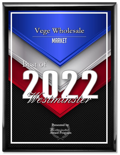 Vege Wholesale Receives 2022 - Best of Westminster Award