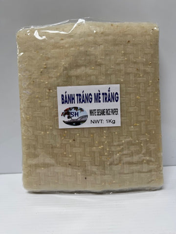 White Sesam Rice Paper ( B. Tra'ng Me` Trang ) 2.2lb / # 44421