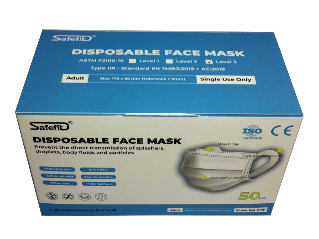 3-Layer Disposable Face Mask - Level III ASTM 50 Boxes ($100 DISCOUNT) –  Vege Wholesale
