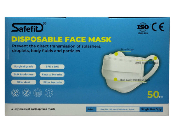 4-Layer Disposable Face Mask - Level III ASTM (50 pieces)