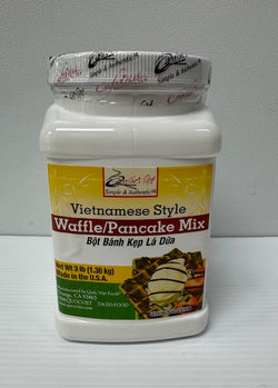 Quốc Việt Waffle/  Pancake Mix ( Bột B. Kẹp Lá Dứa ) 3 lb #11603