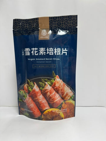 Frozen VEGAN Smoked Bacon Slices/Thit mieng Khoi 7oz/CV25K