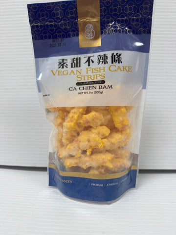 Frozen VEGAN Fish Cake Strip (Cá Chiên ) 7oz / GV45K